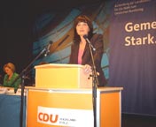 Mechthild Heil bei Ihrer Nominierungsrede.